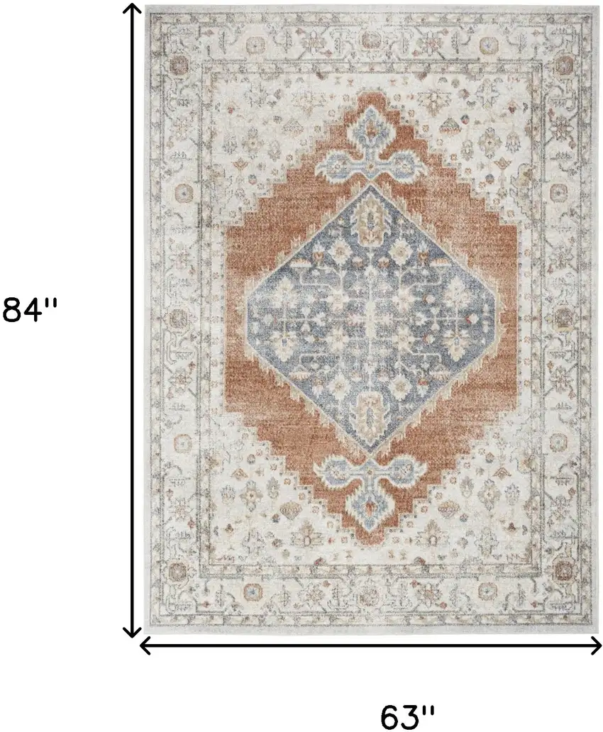 Gray Oriental Power Loom Distressed Washable Area Rug Photo 3