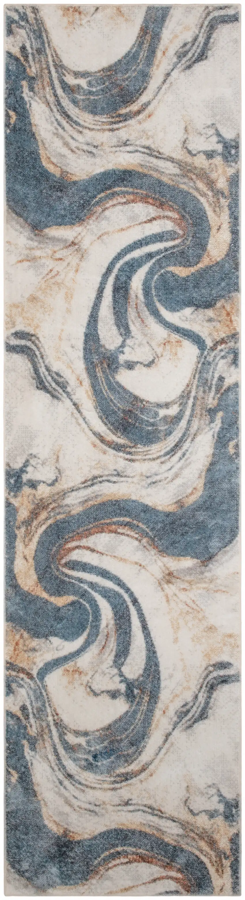 Gray Oriental Power Loom Washable Area Rug Photo 1