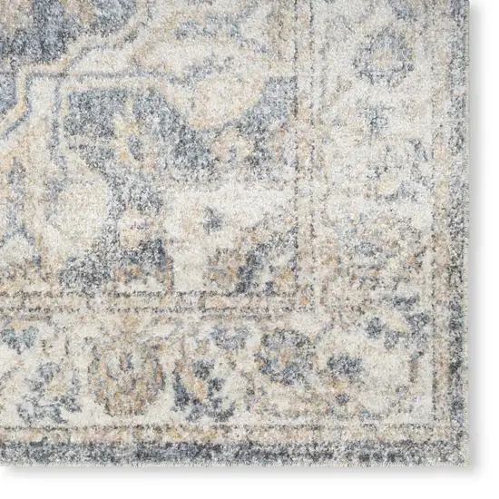 Gray Oriental Power Loom Washable Area Rug Photo 8