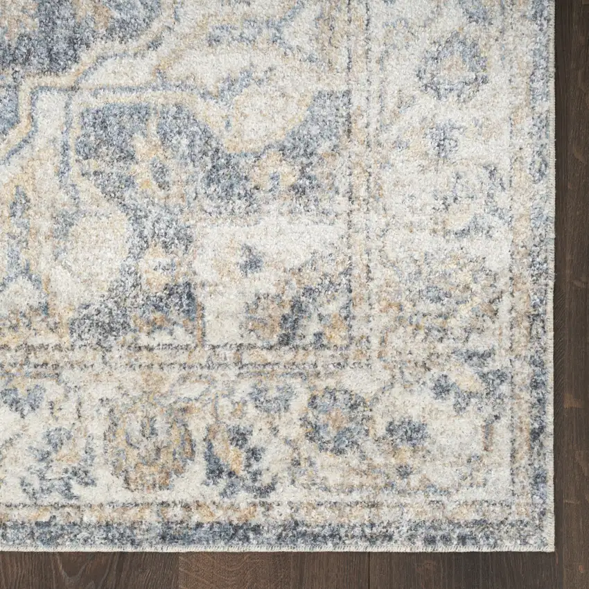 Gray Oriental Power Loom Washable Area Rug Photo 8