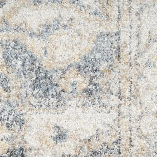 Gray Oriental Power Loom Washable Area Rug Photo 4