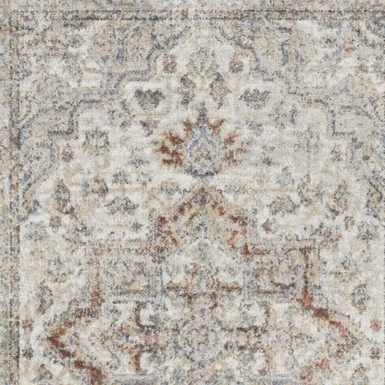 Gray Oriental Power Loom Washable Area Rug Photo 2