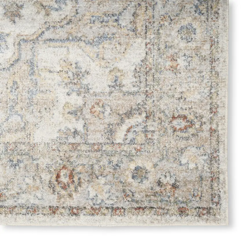 Gray Oriental Power Loom Washable Area Rug Photo 8