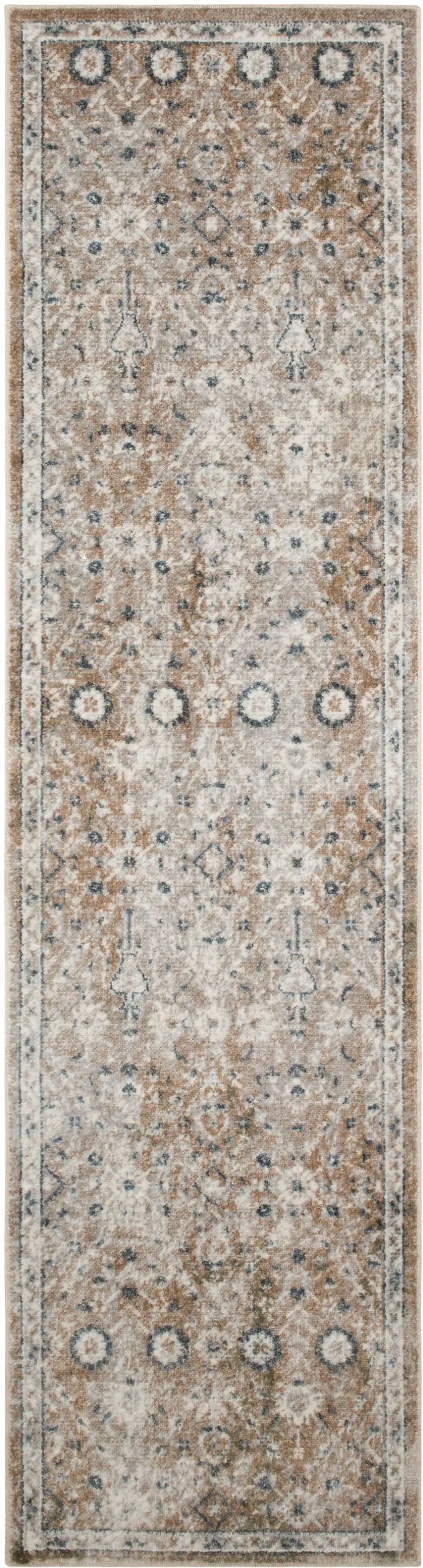 Gray Oriental Power Loom Washable Area Rug Photo 1