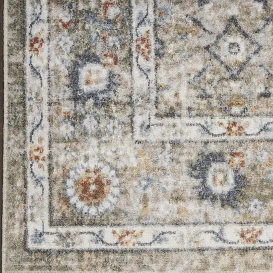 Gray Oriental Power Loom Washable Area Rug Photo 9