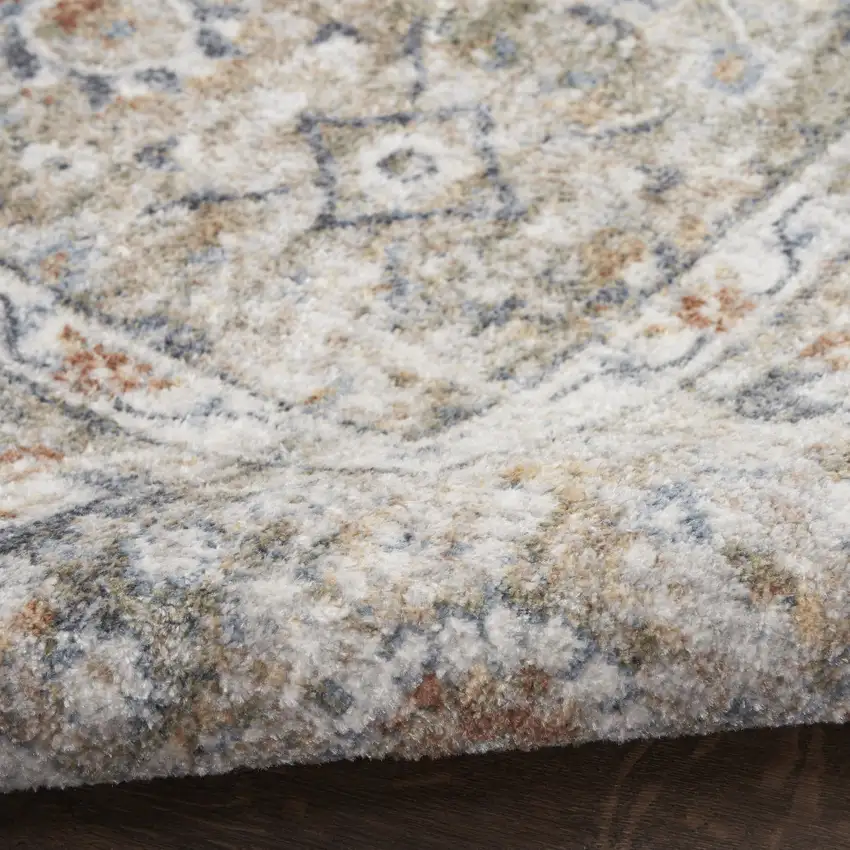 Gray Oriental Power Loom Washable Area Rug Photo 5
