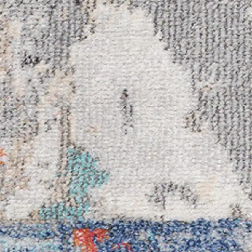 Gray Pink And Blue Geometric Area Rug Photo 4