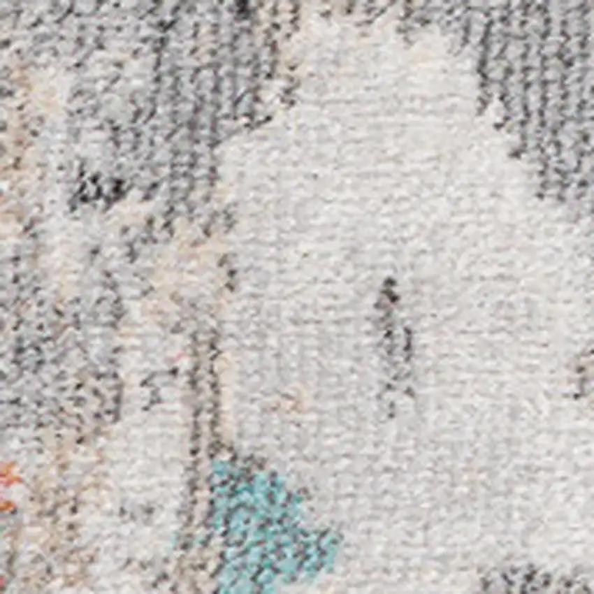 Gray Pink And Blue Geometric Area Rug Photo 4