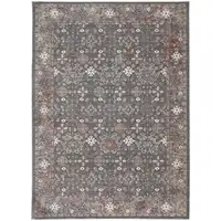 Photo of Gray Pink And Red Floral Power Loom Area Rug