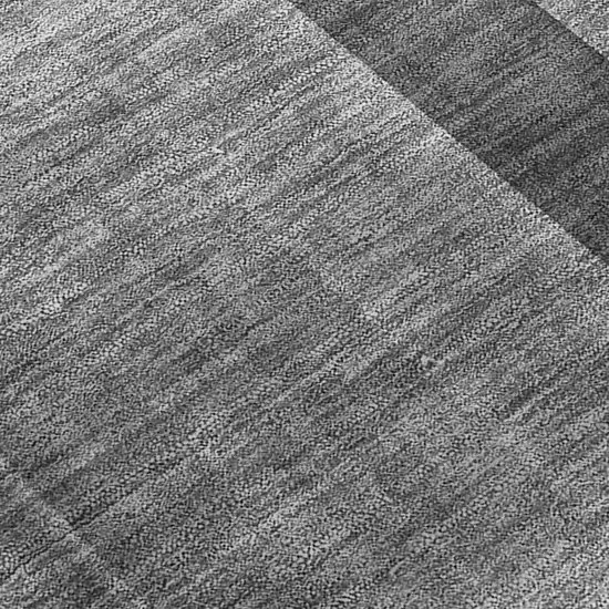 Gray Plaid Washable Non Skid Indoor Outdoor Area Rug Photo 8