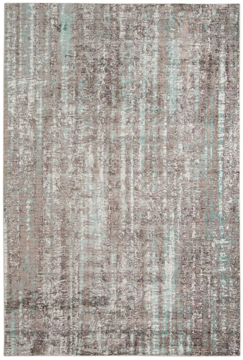 Gray  Polyester Area Rug Photo 1