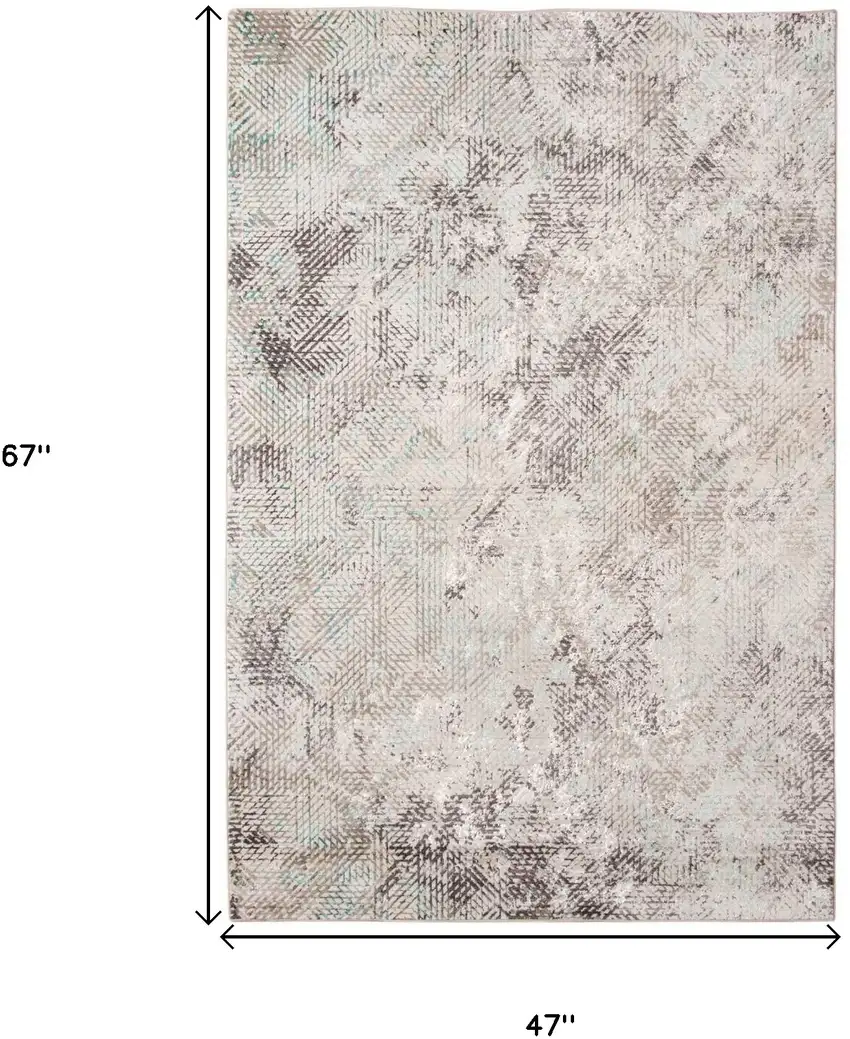 Gray  Polyester Area Rug Photo 9