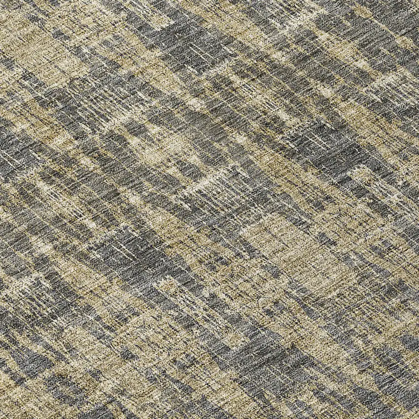 Gray Round Moroccan Washable Non Skid Indoor Outdoor Area Rug Photo 9