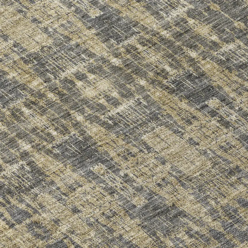 Gray Round Moroccan Washable Non Skid Indoor Outdoor Area Rug Photo 9
