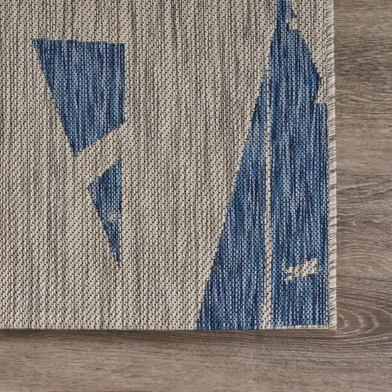Gray Sailboat Indoor Outdoor Scatter Rug Photo 5