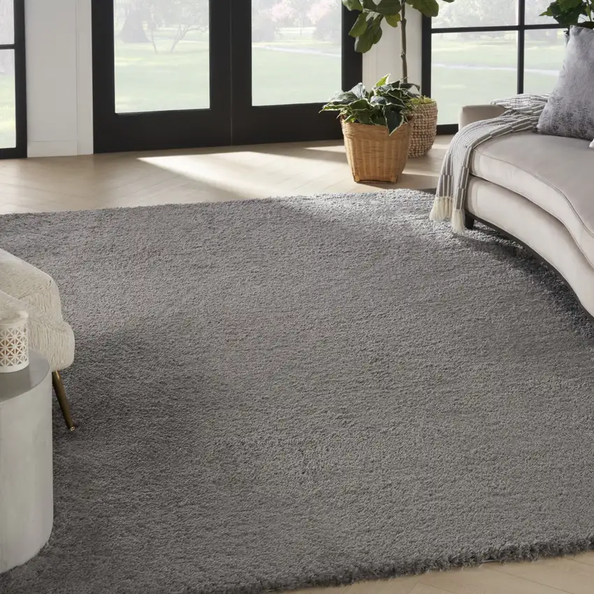 Gray Shag Area Rug Photo 3