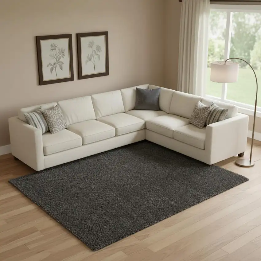 Gray Shag Area Rug Photo 1