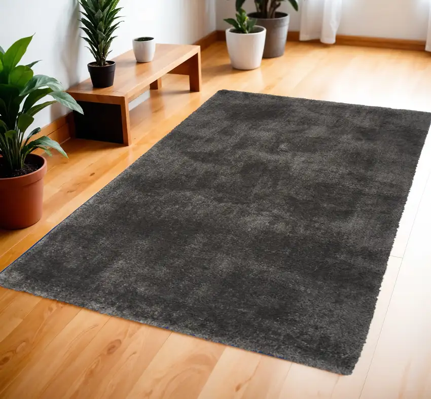 Gray Shag Area Rug Photo 1