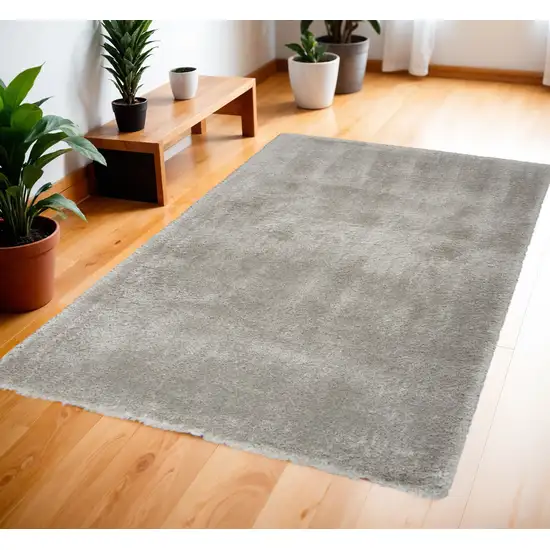 Gray Shag Area Rug Photo 1