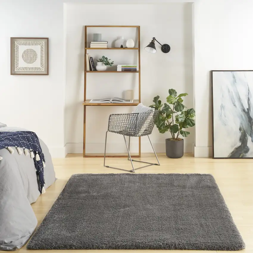 Gray Shag Area Rug Photo 3