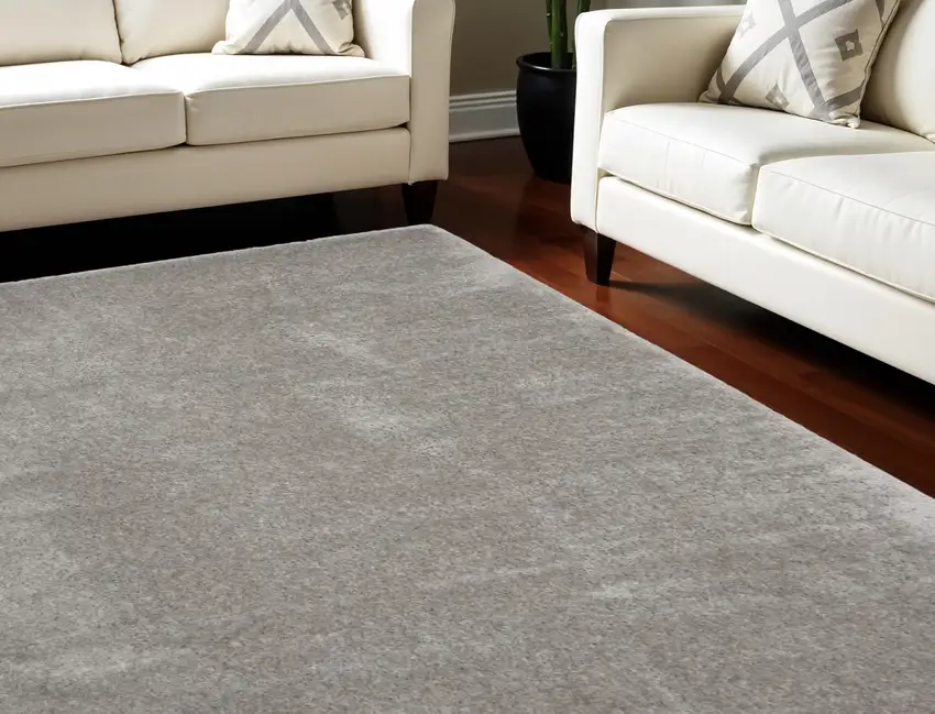 Gray Shag Area Rug Photo 1