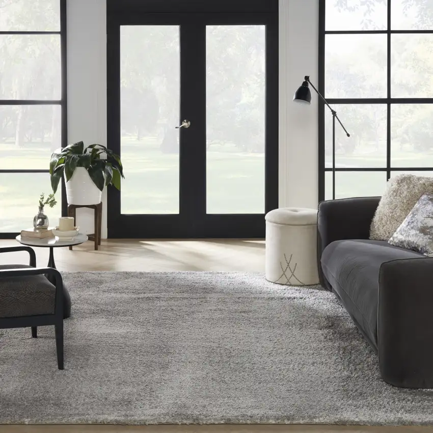 Gray Shag Area Rug Photo 5