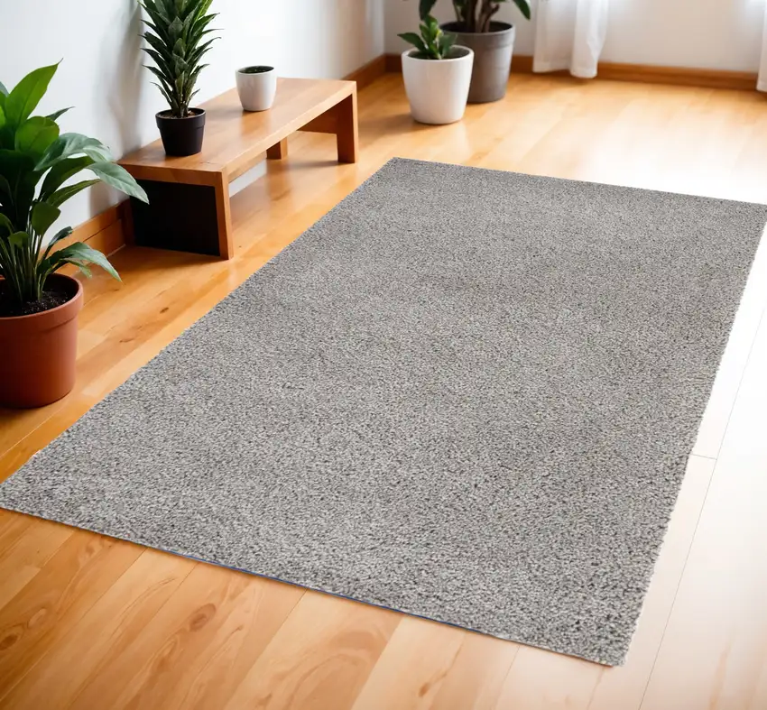 Gray Shag Area Rug Photo 1