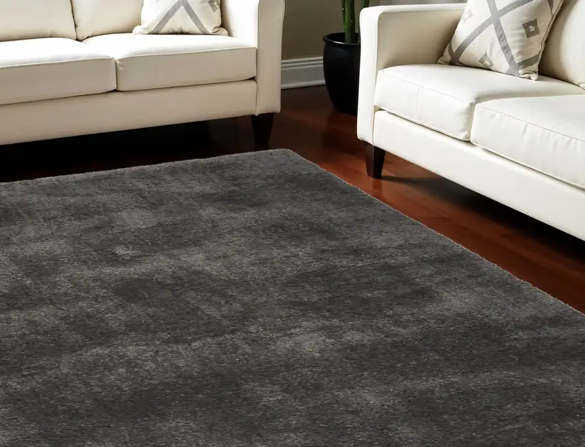 Gray Shag Area Rug Photo 1