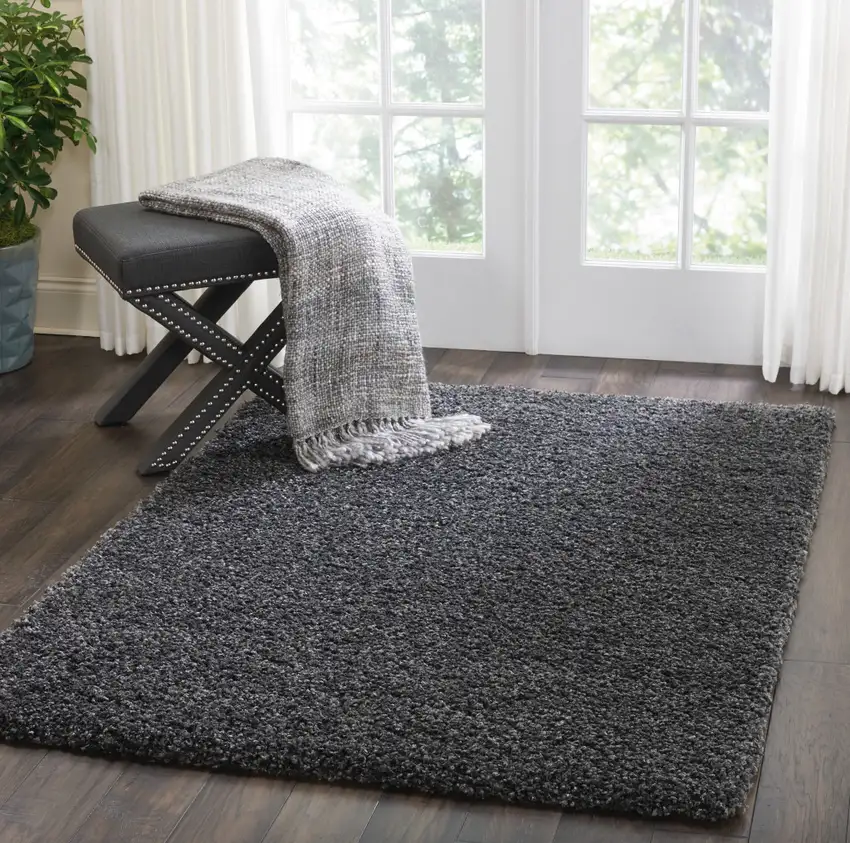 Gray Shag Area Rug Photo 6