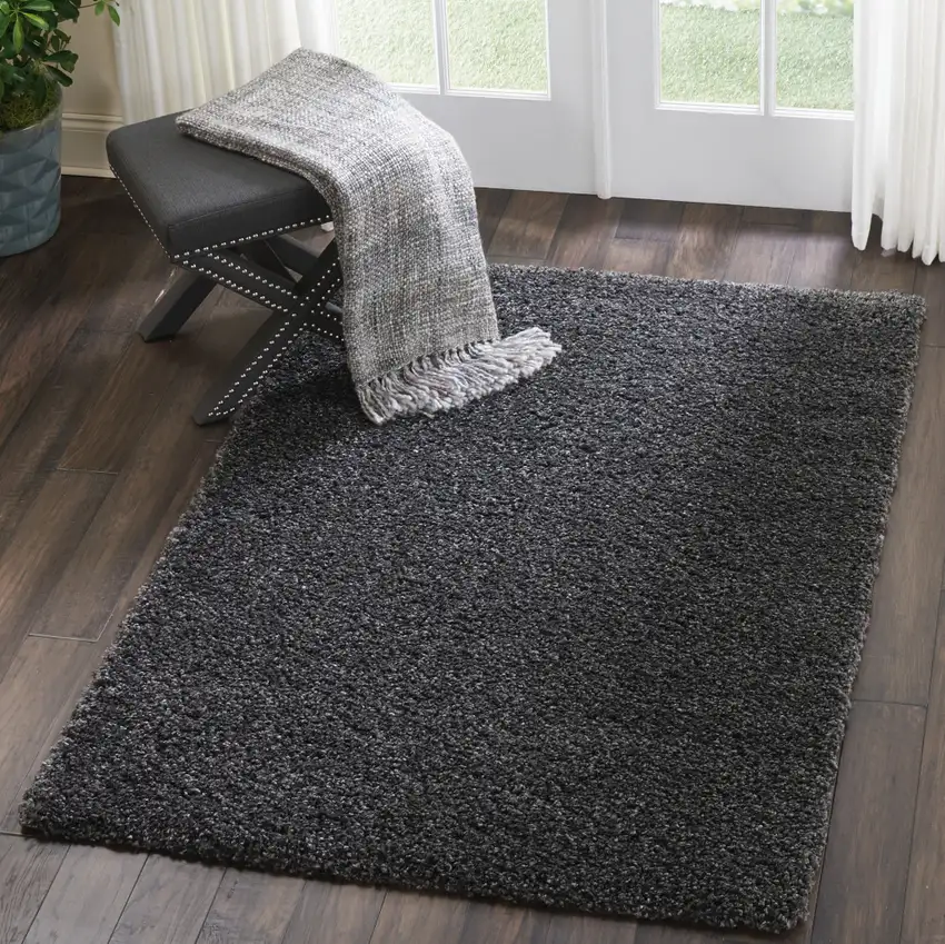 Gray Shag Area Rug Photo 4