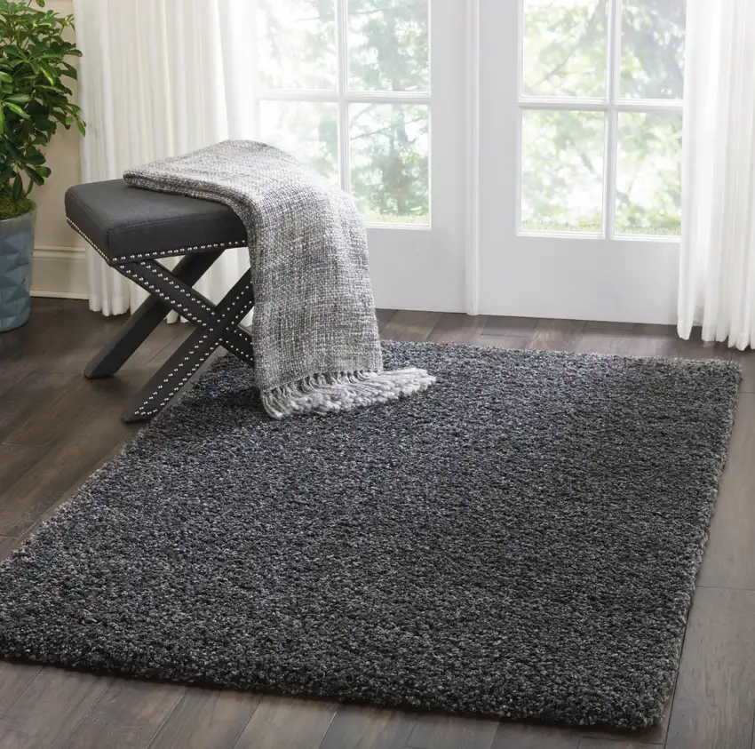 Gray Shag Area Rug Photo 3