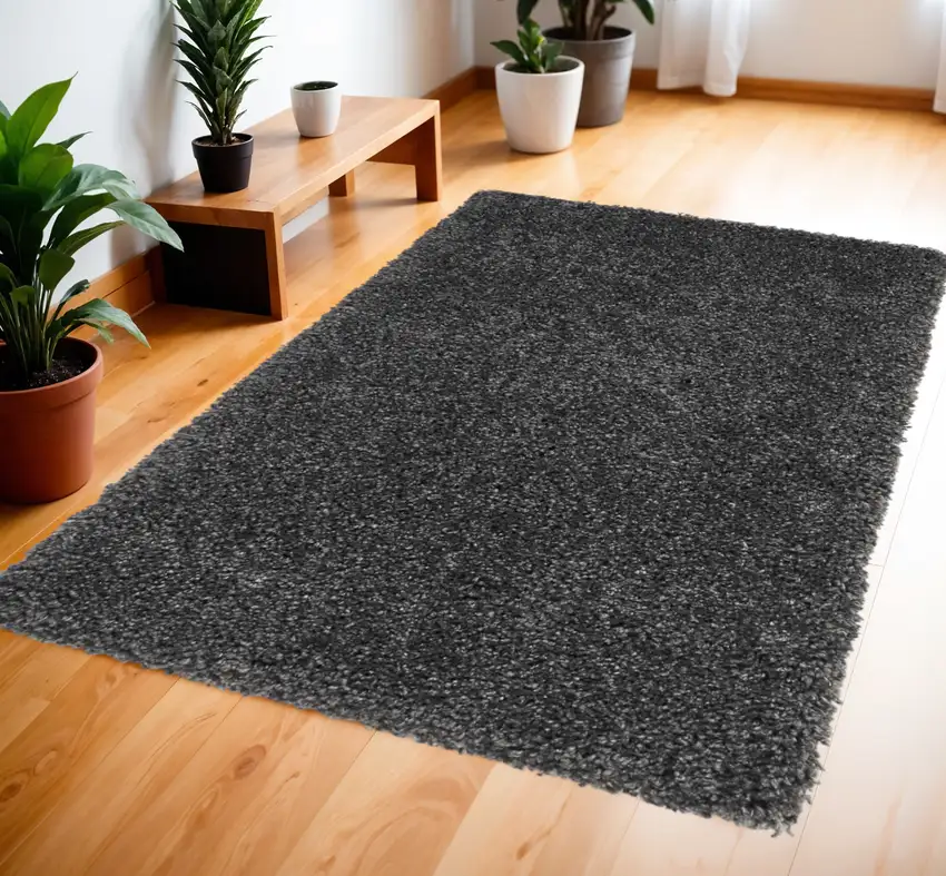 Gray Shag Area Rug Photo 1
