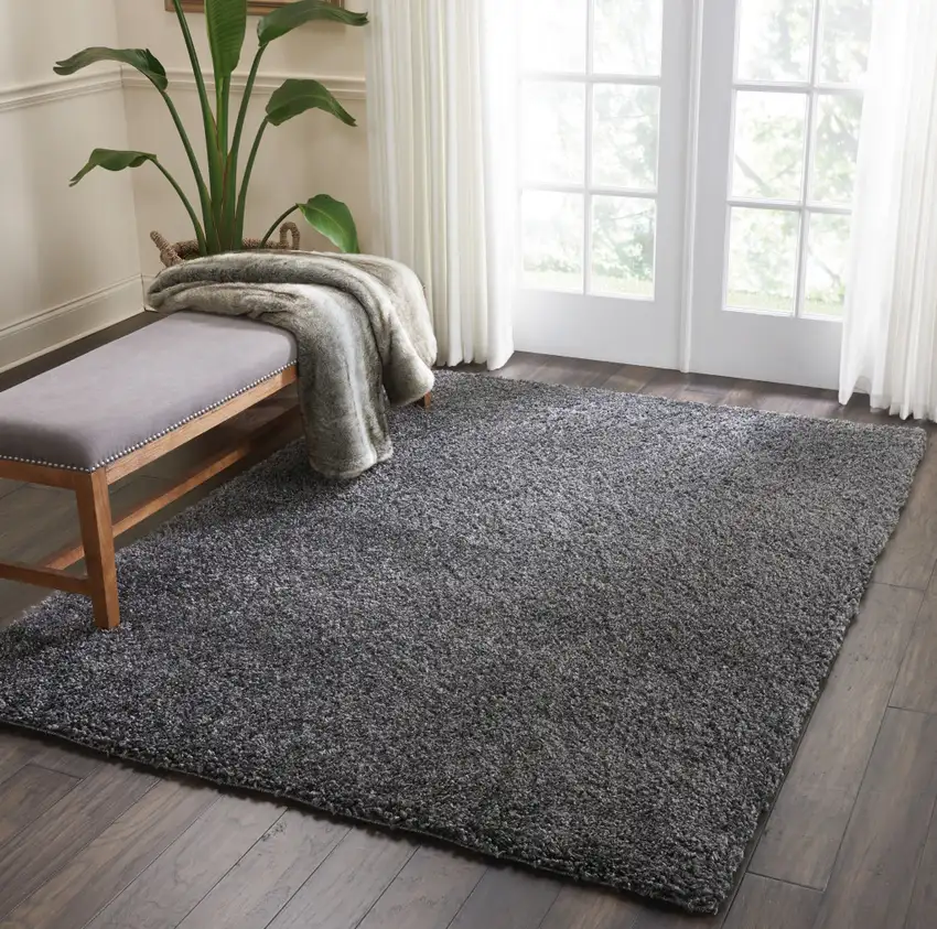 Gray Shag Area Rug Photo 5