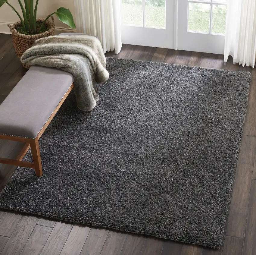 Gray Shag Area Rug Photo 7