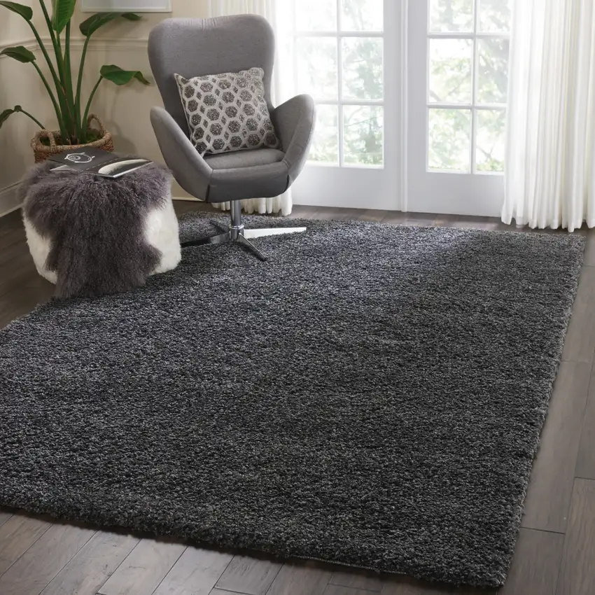 Gray Shag Area Rug Photo 3