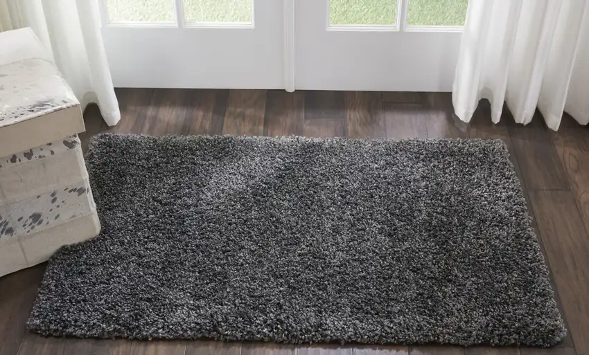 Gray Shag Area Rug Photo 4