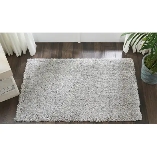 Gray Shag Distressed Area Rug Photo 4