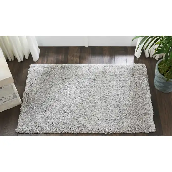 Gray Shag Distressed Area Rug Photo 5