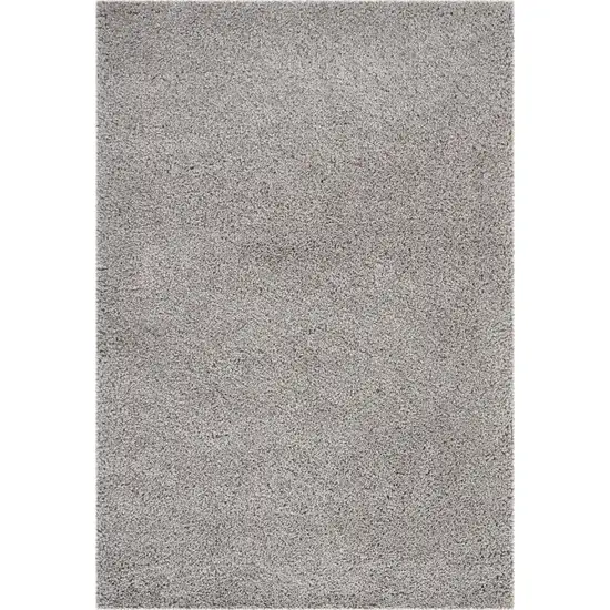 Gray Shag Distressed Area Rug Photo 1
