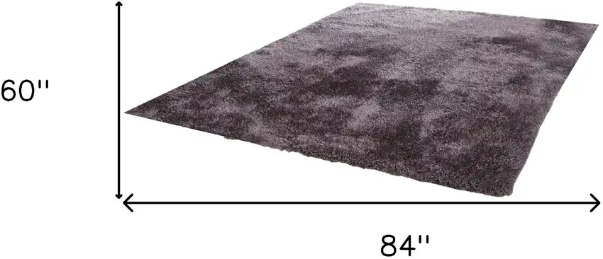 Gray Shag Hand Tufted Area Rug Photo 5