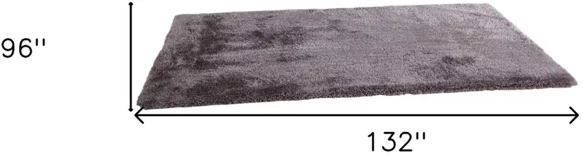 Gray Shag Hand Tufted Area Rug Photo 3