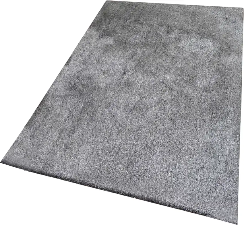 Gray Shag Hand Tufted Area Rug Photo 2