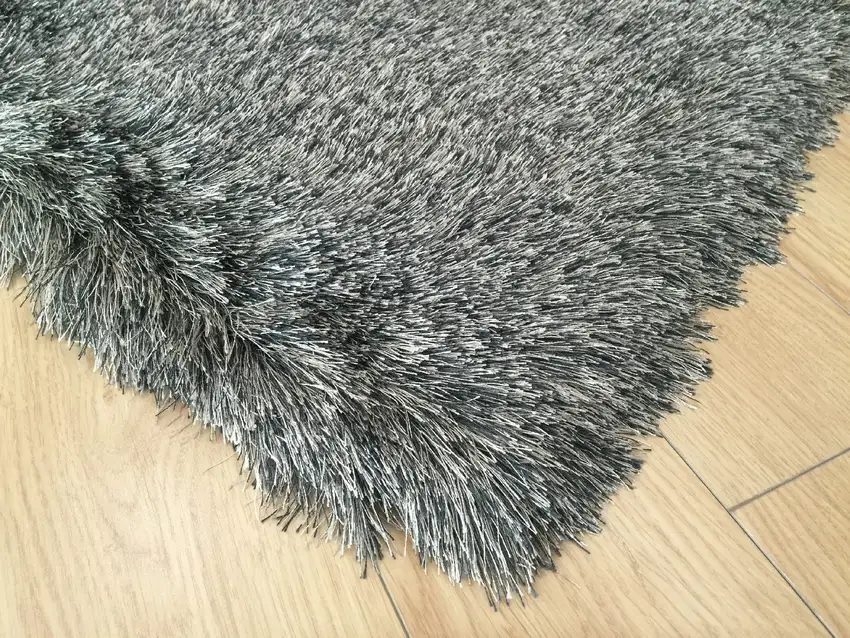 Gray Shag Hand Tufted Area Rug Photo 5