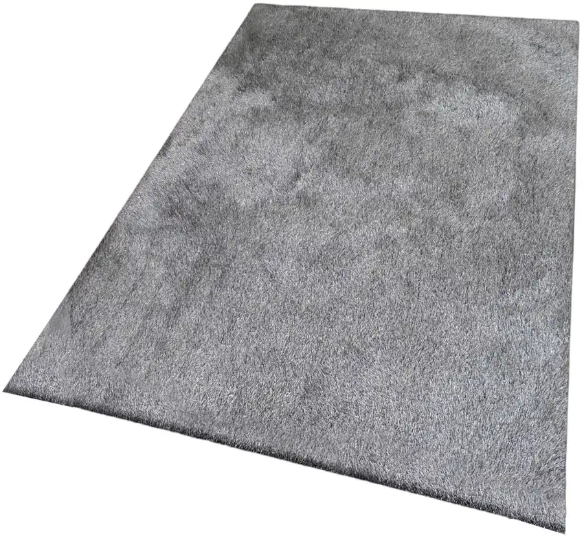 Gray Shag Hand Tufted Area Rug Photo 2