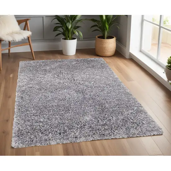 Gray Shag Hand Tufted Area Rug Photo 1