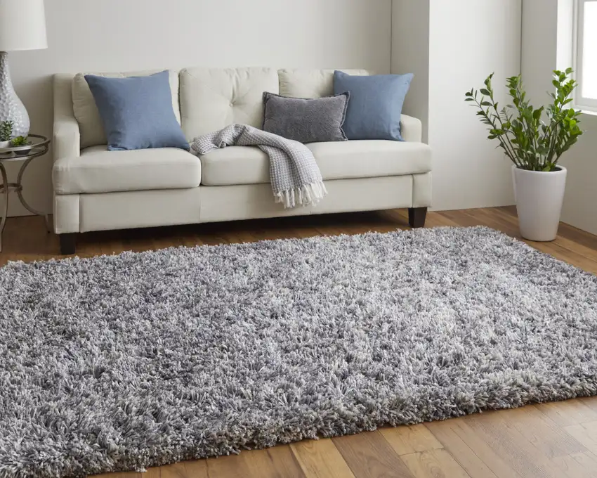 Gray Shag Hand Tufted Area Rug Photo 9