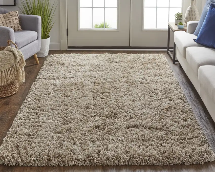 Gray Shag Hand Tufted Area Rug Photo 7