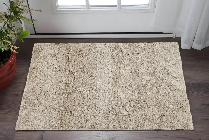 Gray Shag Hand Tufted Area Rug Photo 1