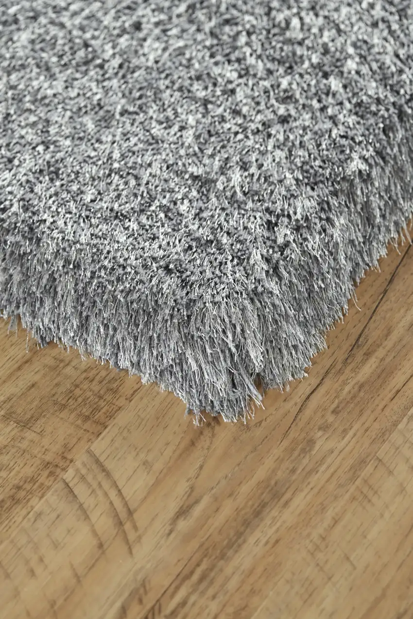 Gray Shag Hand Tufted Area Rug Photo 5