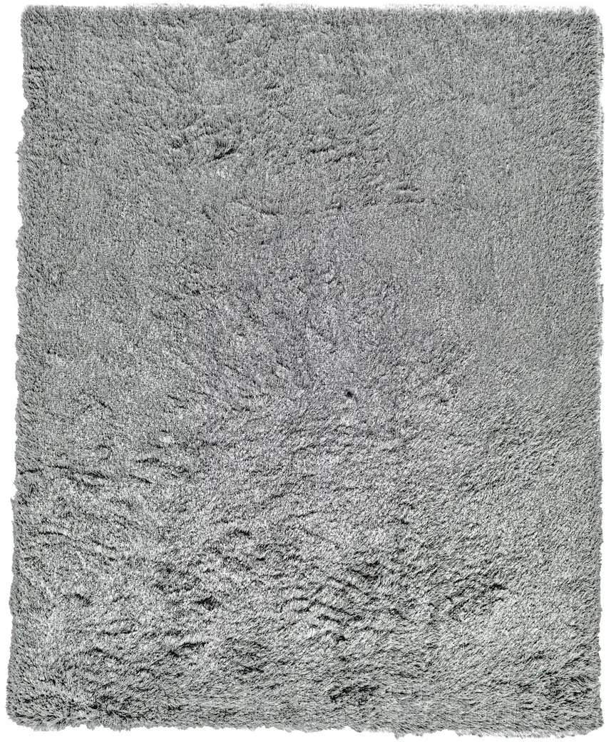 Gray Shag Hand Tufted Area Rug Photo 2